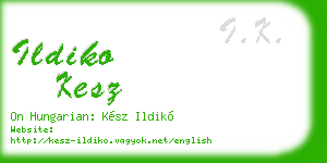 ildiko kesz business card