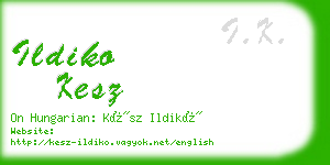 ildiko kesz business card